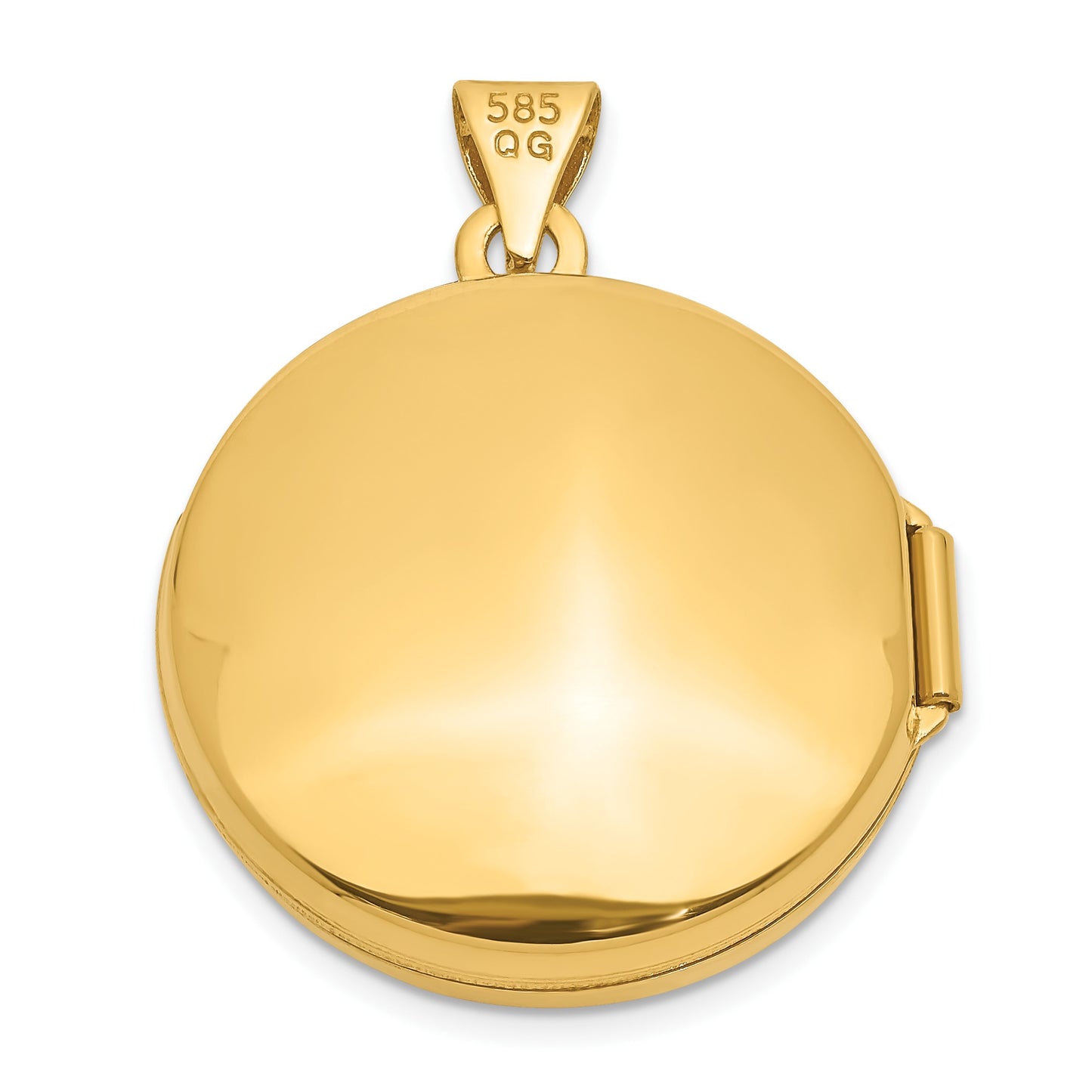14k Polished Domed 20mm Round Locket