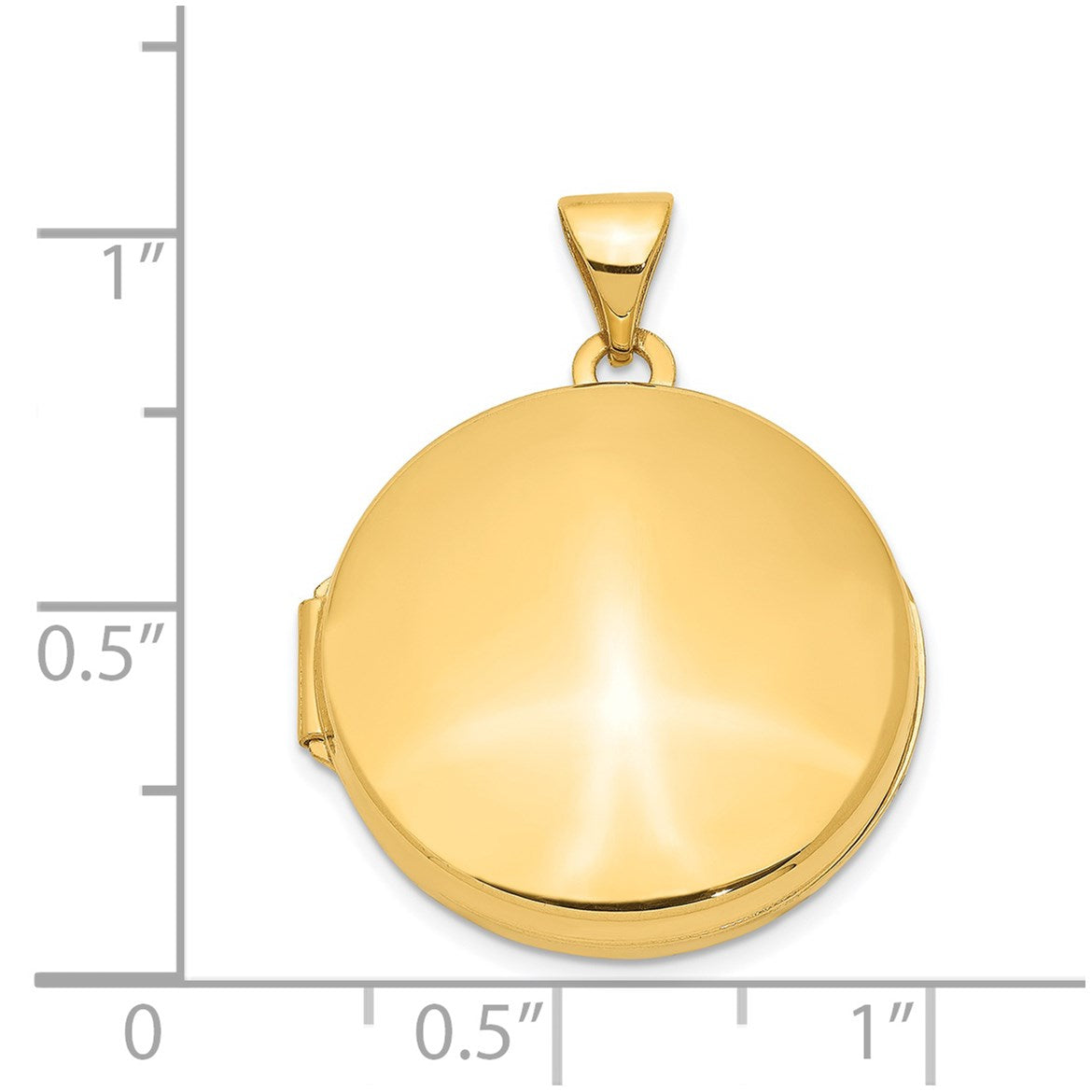 14k Polished Domed 20mm Round Locket