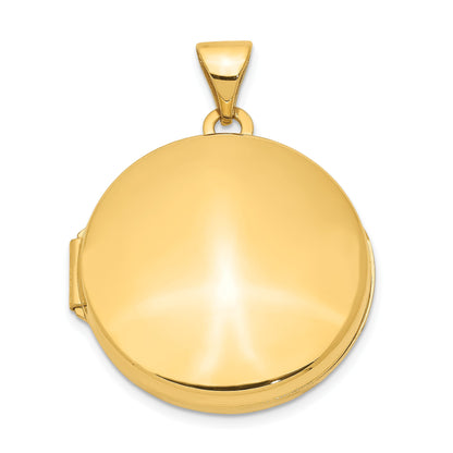 14k Polished Domed 20mm Round Locket