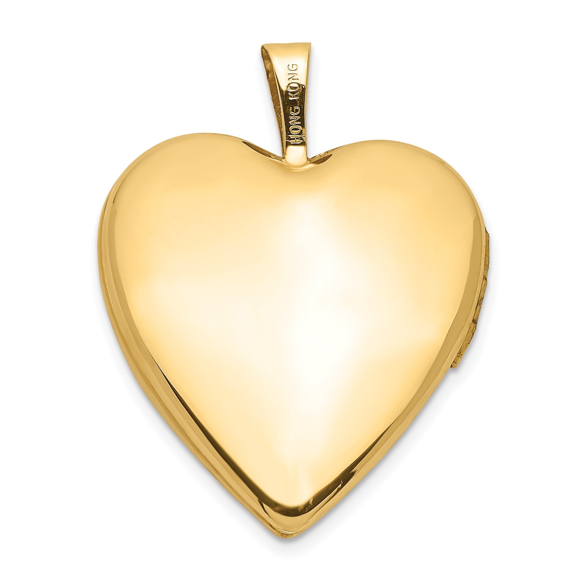 14K Floral Vine Border 20mm Heart Locket