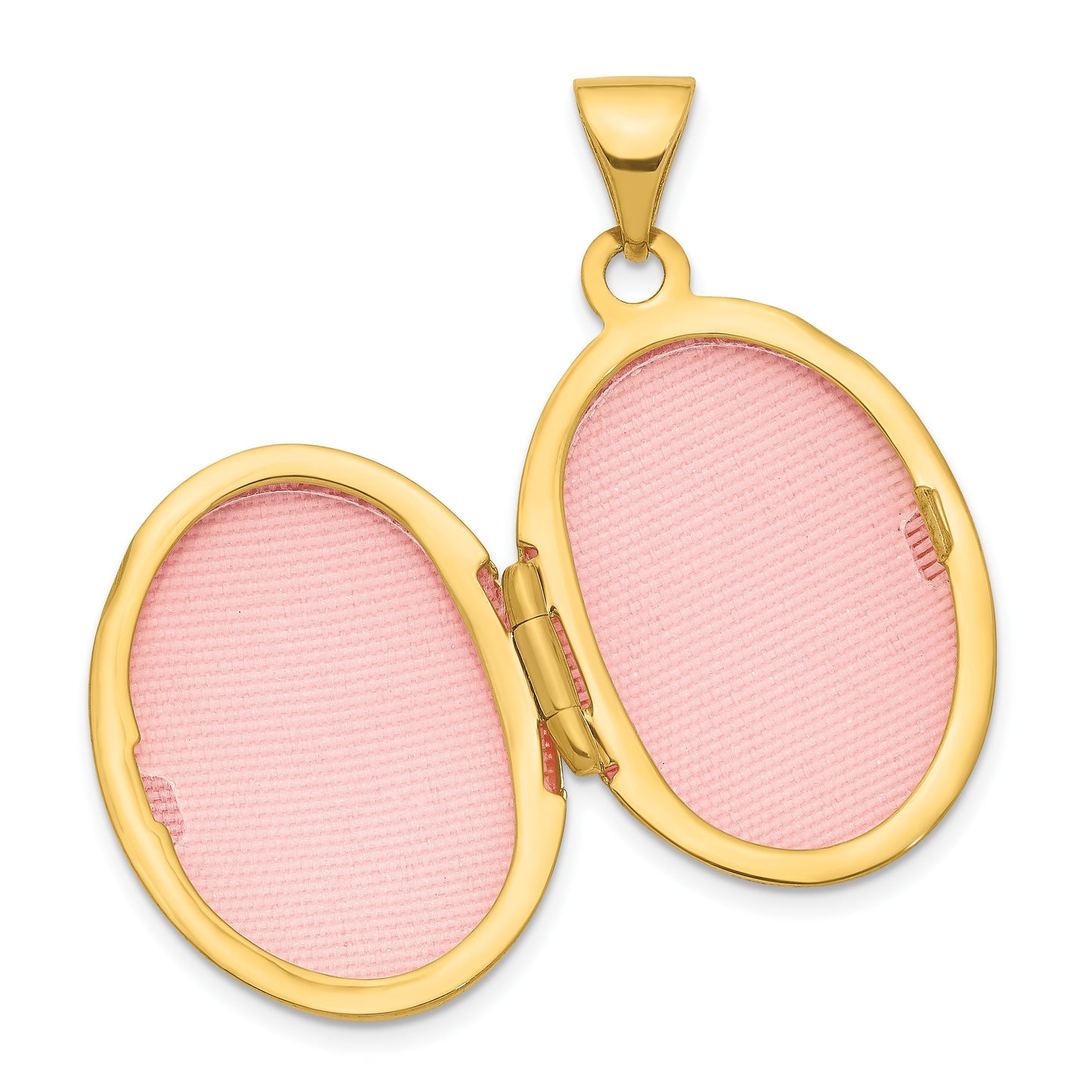 14k Polished Plain 21mm Oval Locket