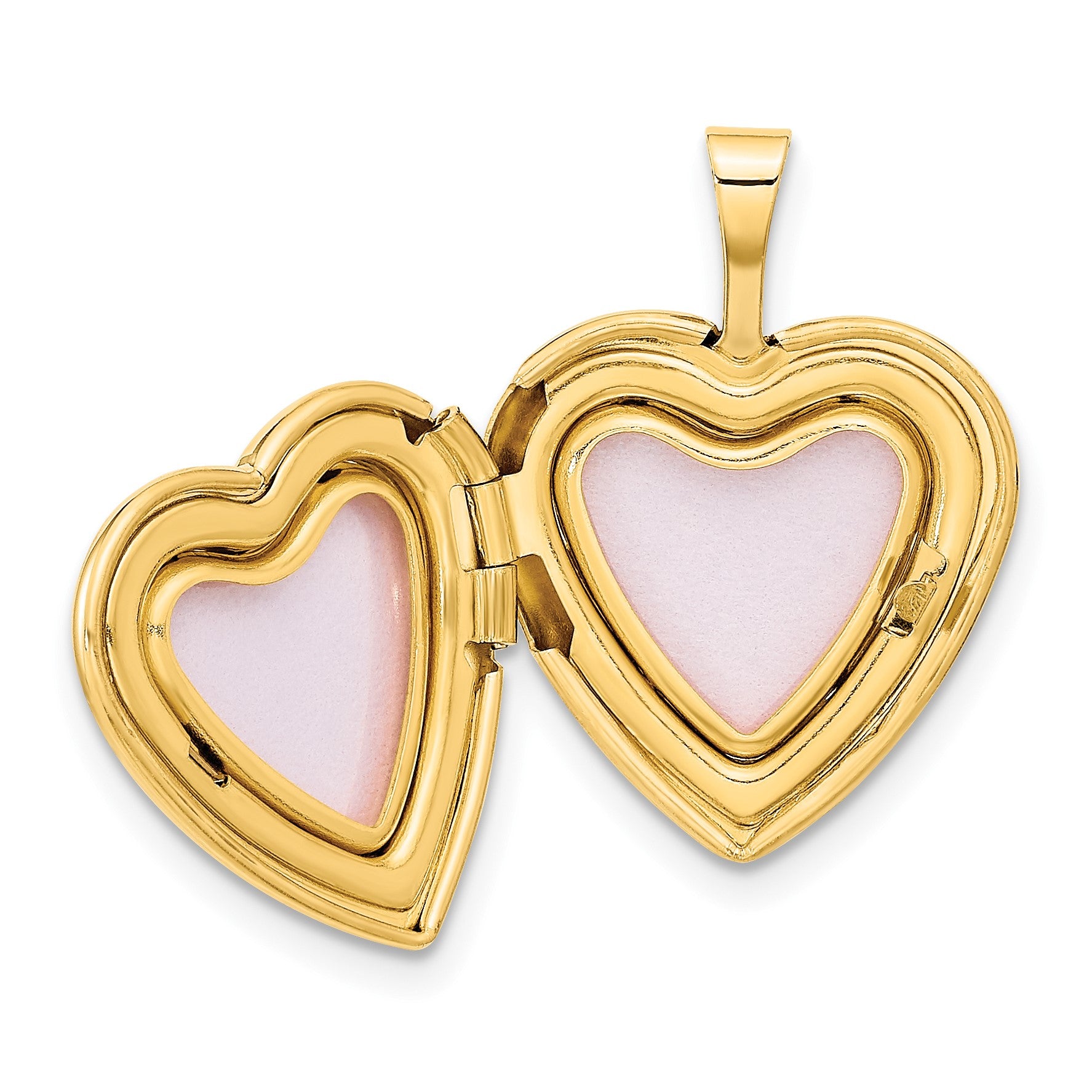14k Polished 16mm Heart Locket