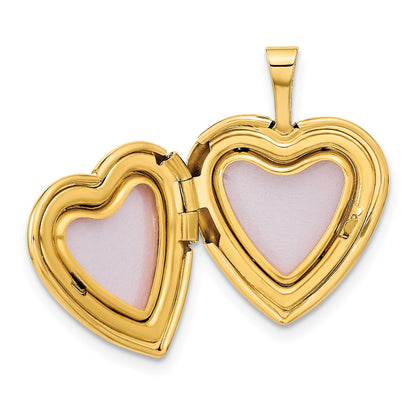 14k Two Interlocked Hearts 16mm Heart Locket