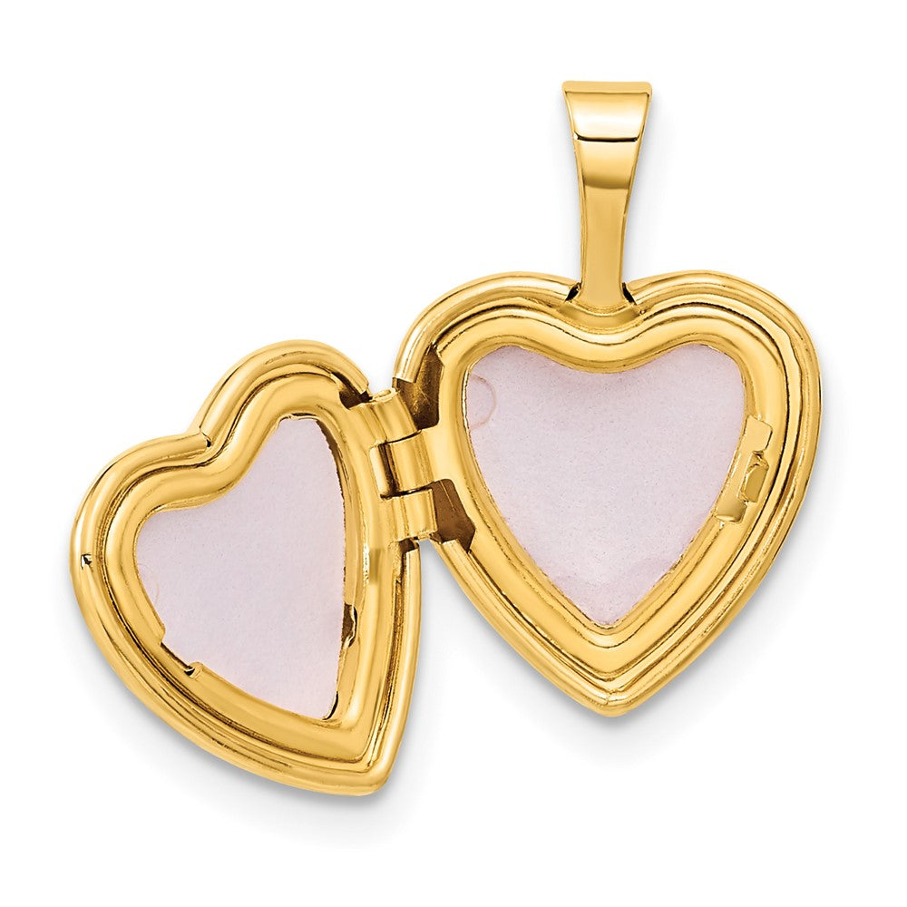 14k 12mm with .01ct. Diamond Heart Locket