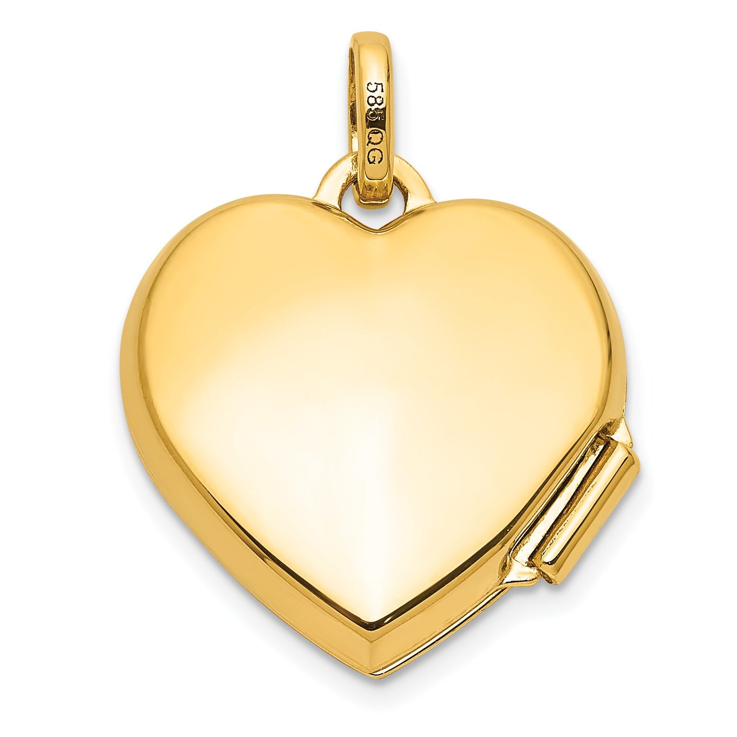 14K with Rose and White Rhodium CHASE THE RAINBOW 15mm Heart Locket