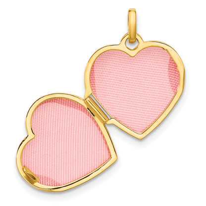 14K with Rose and White Rhodium CHASE THE RAINBOW 15mm Heart Locket