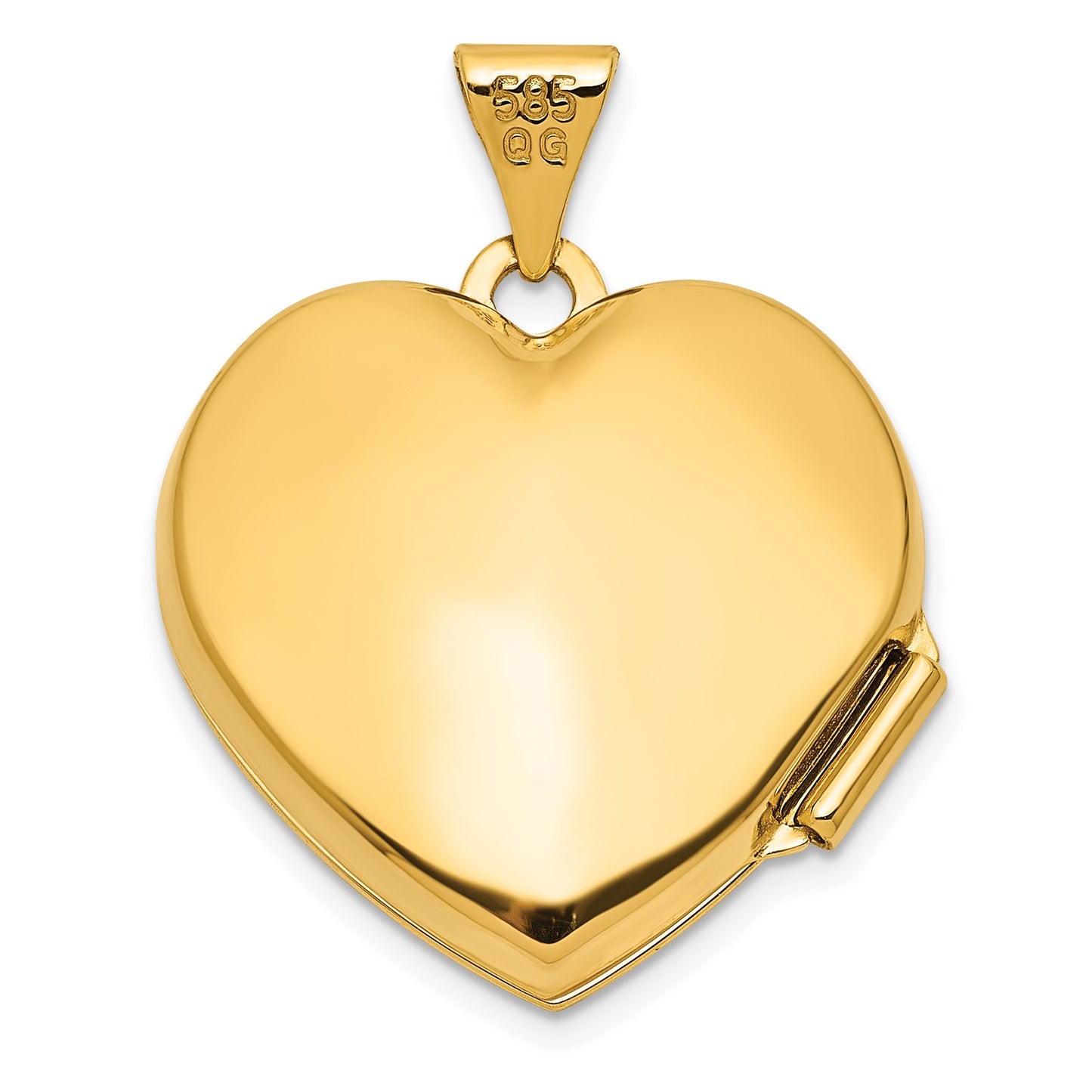 14K and White Rhodium Diamond Star FOREVER MY FRIEND ALWAYS MY MOM 18mm Heart Locket
