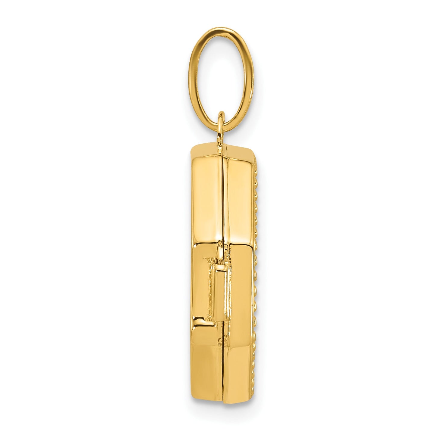 14k Polished with Beaded Border 18mm Octagon Shaped Locket