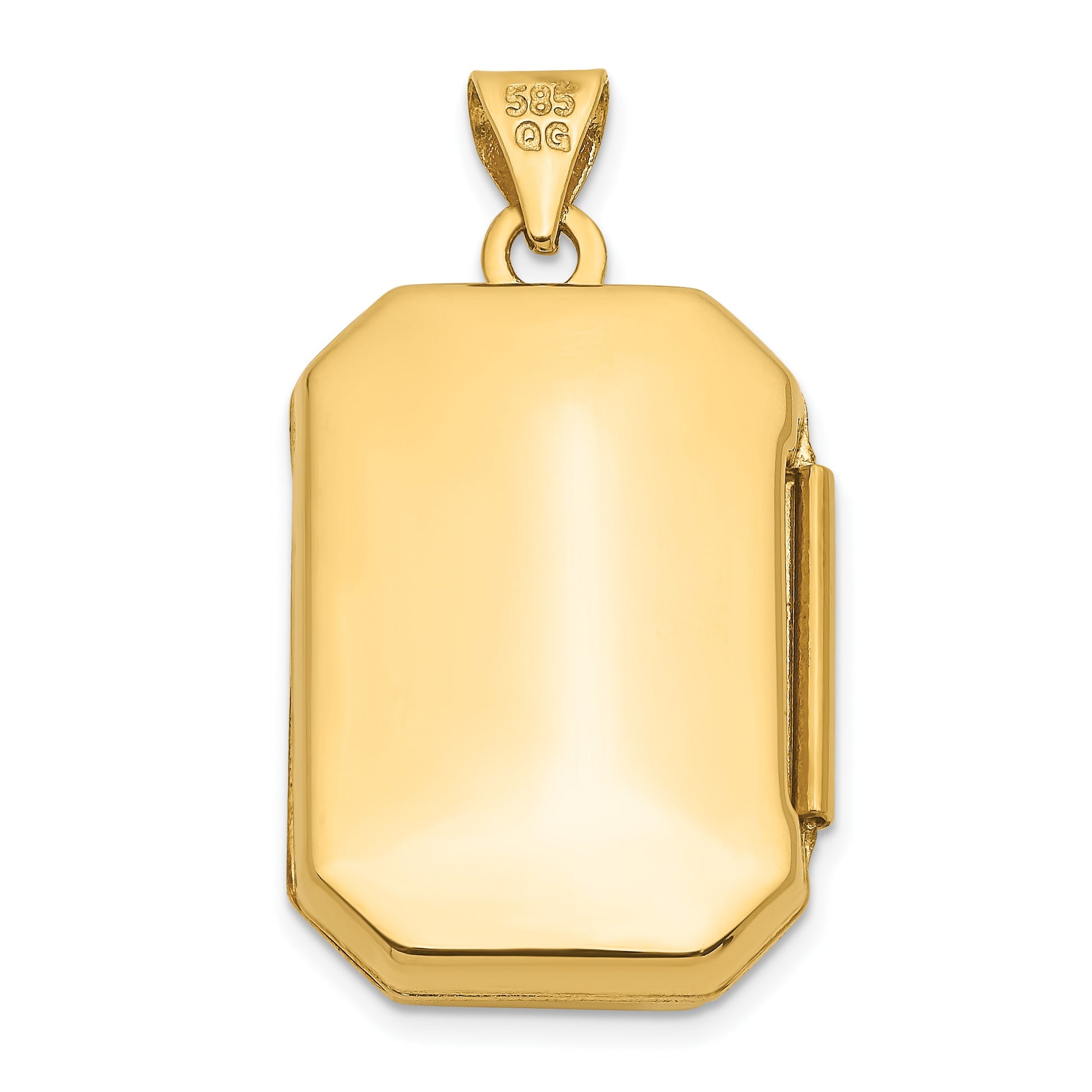14k Fancy Border 20x15mm Rectangle Locket