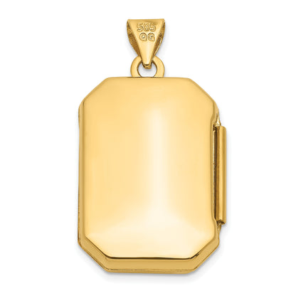 14k Fancy Border 20x15mm Rectangle Locket