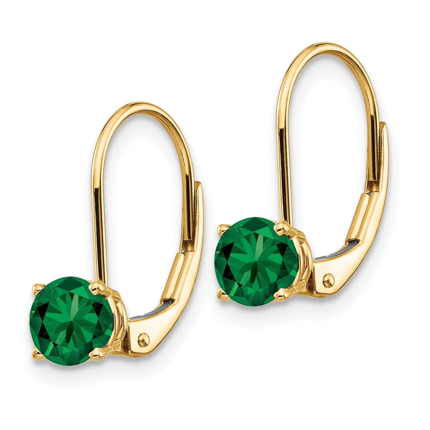 14k 5mm Round Mount St. Helens Leverback Earrings