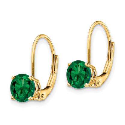 14k 6mm Round Mount St. Helens Leverback Earrings