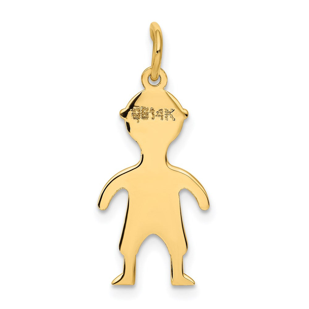 14k .011 Depth Engravable Boy Charm