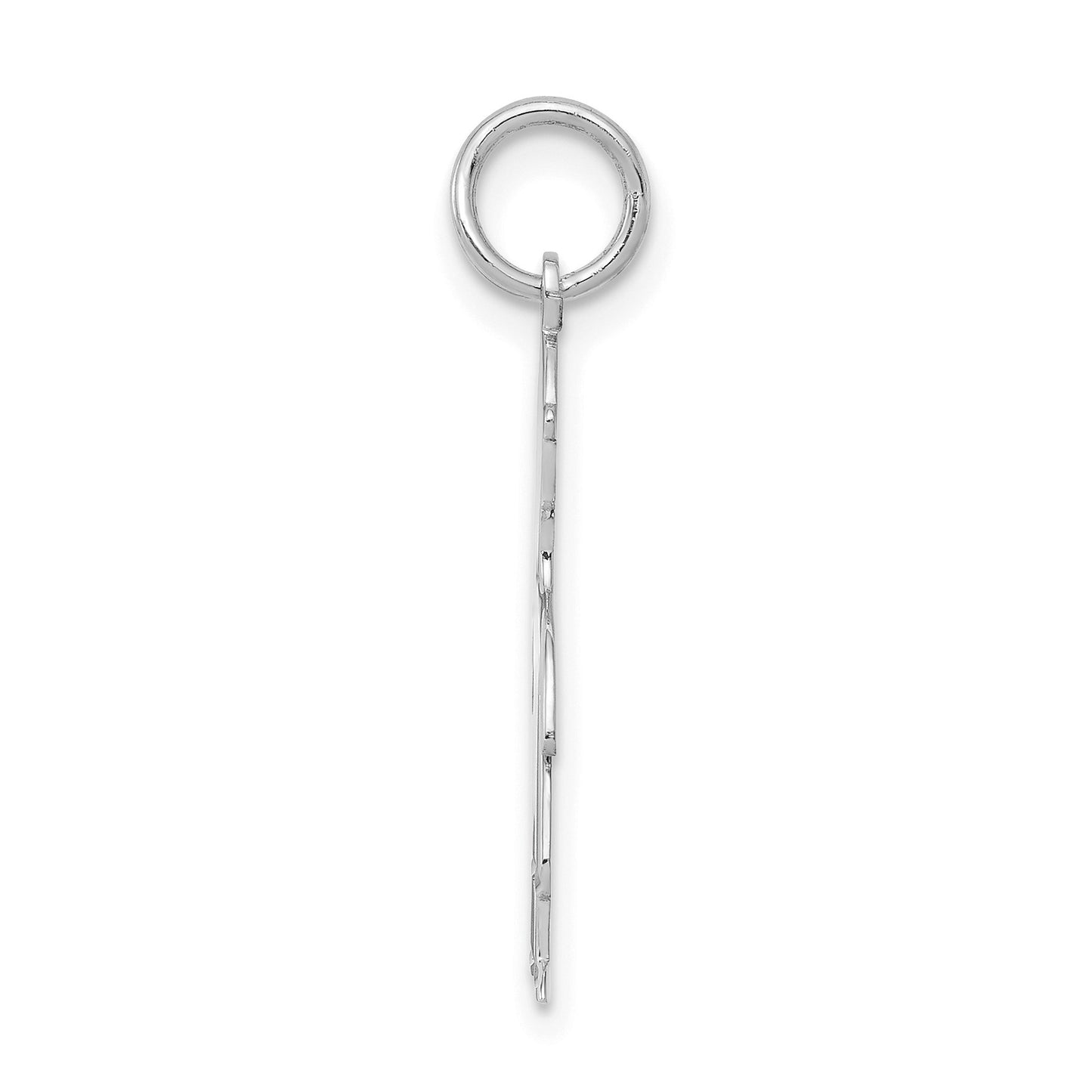 14k White Gold .018 Depth Engravable Boy Charm