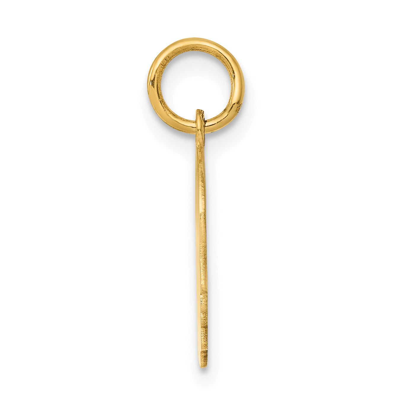 14k Plain Small .035 Gauge Facing Right Engravable Boy Head Charm