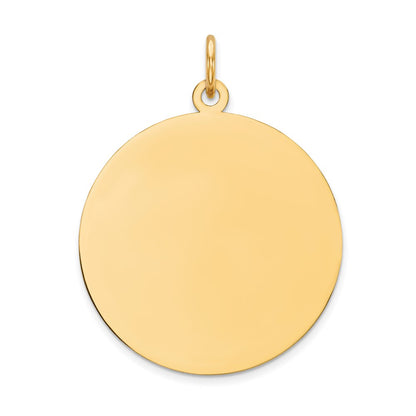 14k Plain .035 Gauge Circular Engravable Disc Charm