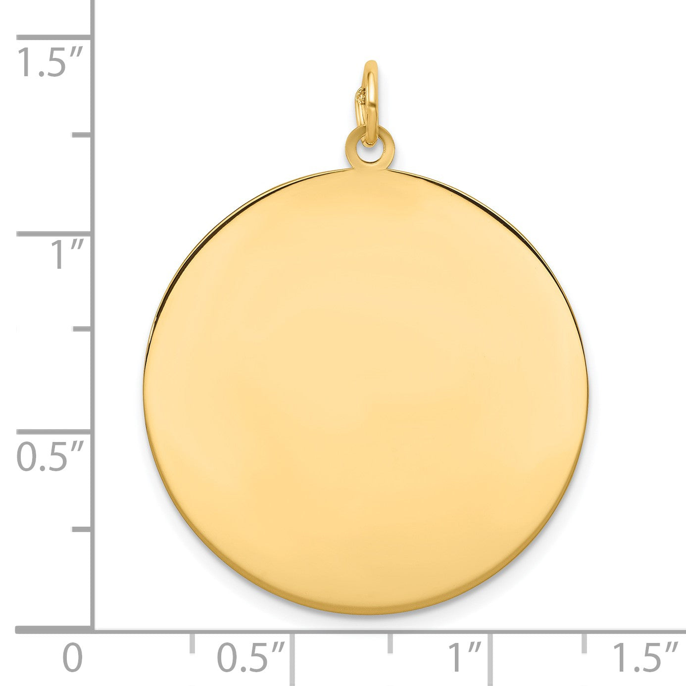 14k Plain .013 Gauge Round Engravable 28mm Disc Charm