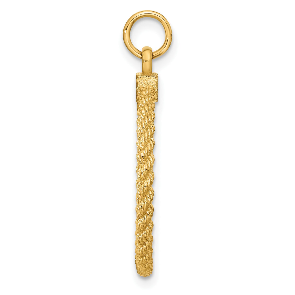 14k Patterned with Rope Edge .013 Gauge Engravable Round 27x21mm Disc with Satin Back