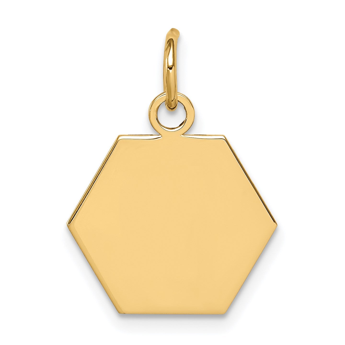 14k 15mm Hexagon Non-enameled Medical Jewelry Pendant