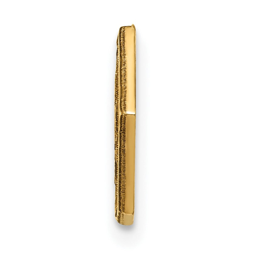14k 9.5mm Hexagon Non-enameled Attachable Medical  Jewelry Emblem