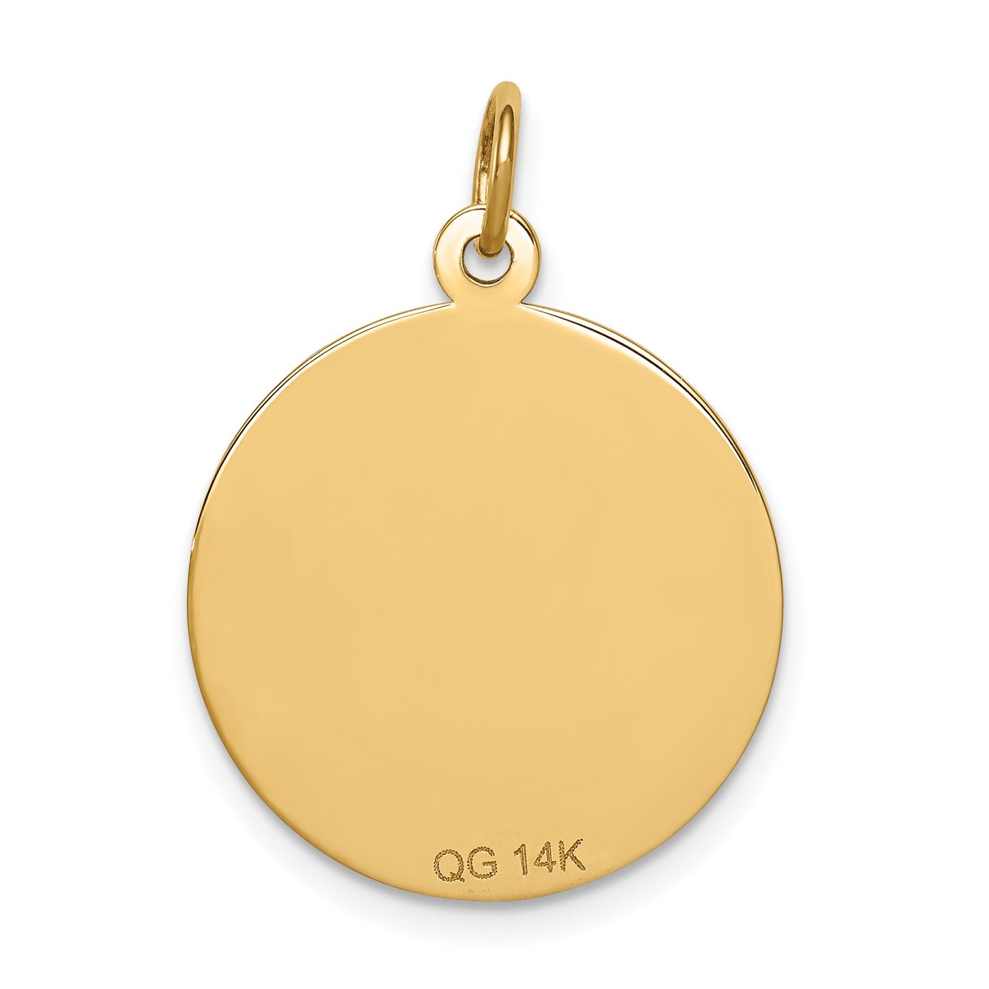14k 19mm Round Non-enameled Medical Jewelry Pendant
