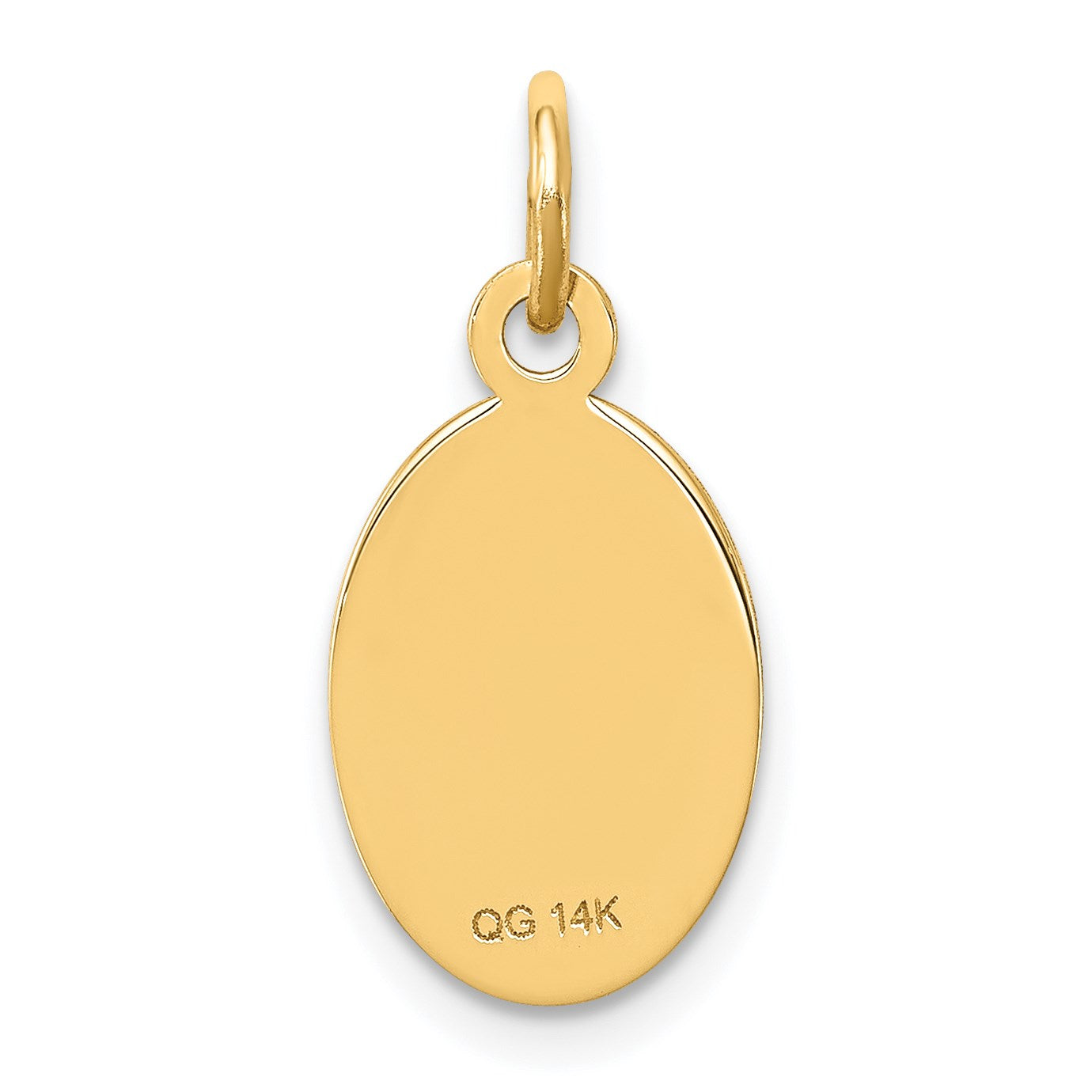 14k 16x9.5mm Oval Non-enameled Medical Jewelry Pendant