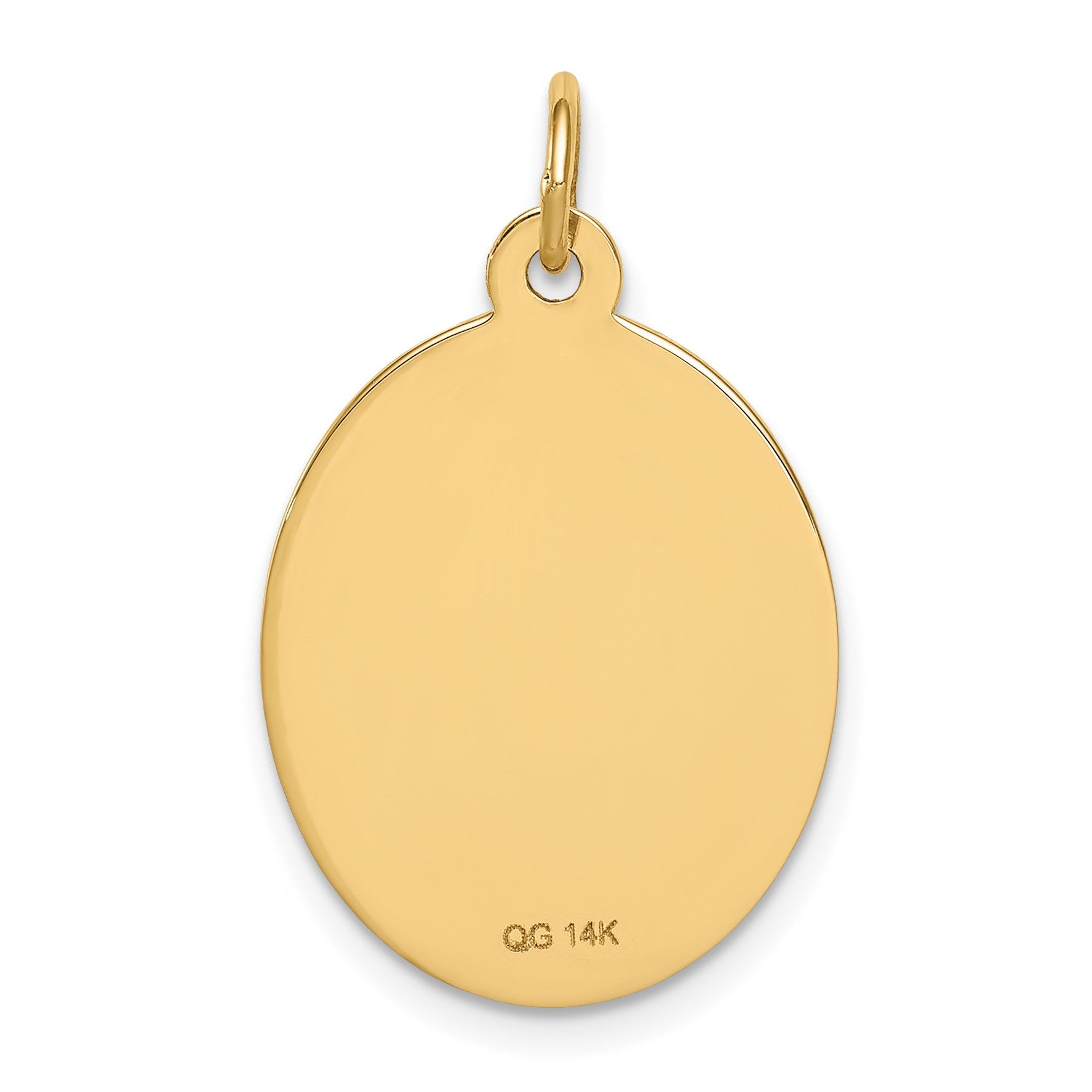 14k 23x16.5mm Oval Non-enameled Medical Jewelry Pendant