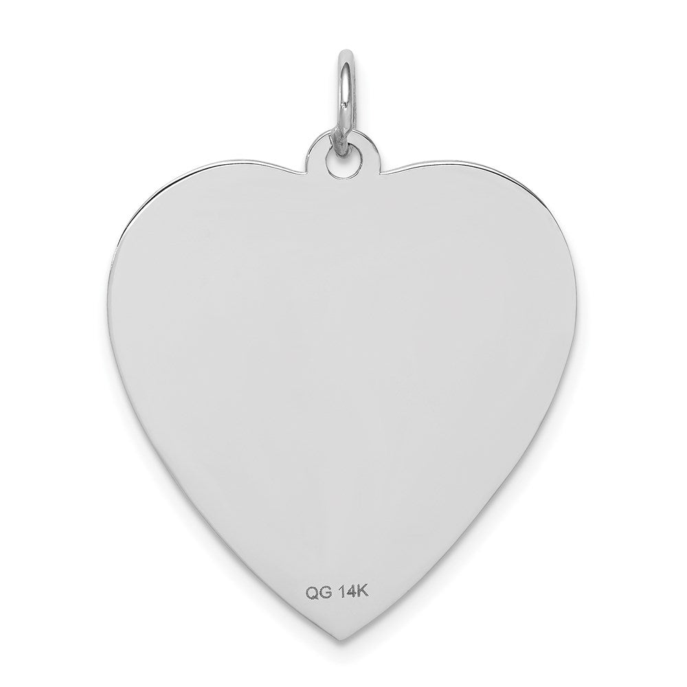 14k WG Heart-Shaped Enameled Medical Jewelry Pendant