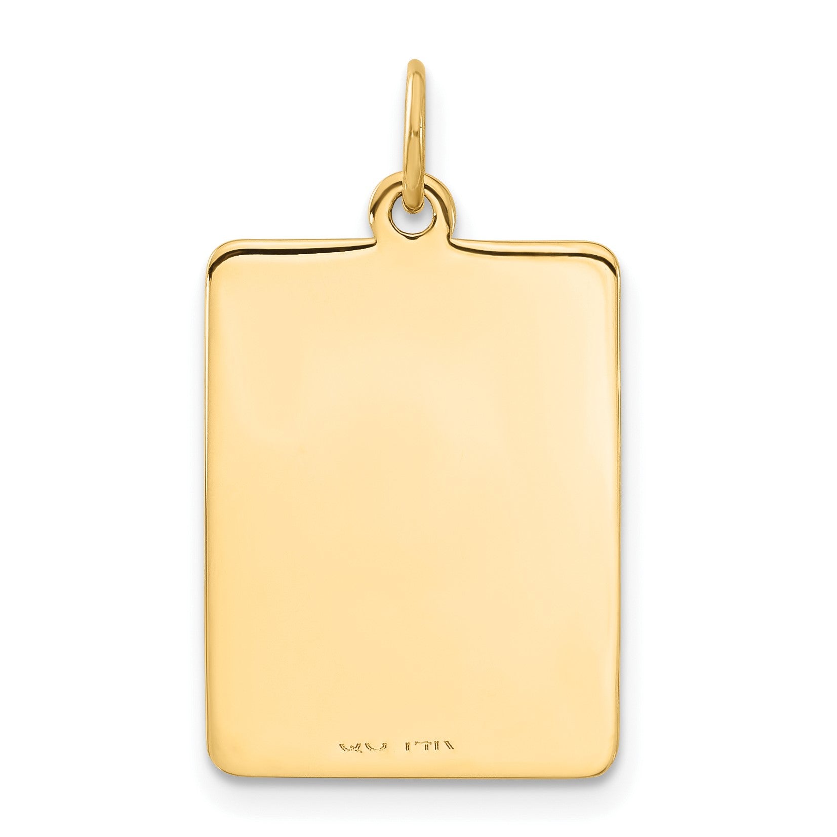 14k 22x15mm Rectangle Red Enameled Medical Jewelry Pendant