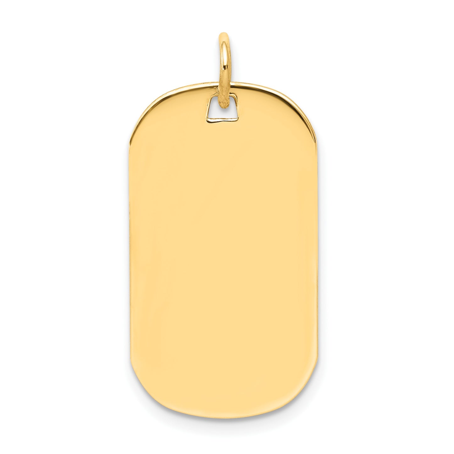 14k Plain .013 Gauge Engraveable 25x14mm Dog Tag Disc Charm