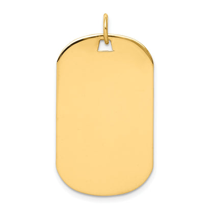 14k Plain .011 Gauge Engraveable 30x18mm Dog Tag Disc Charm