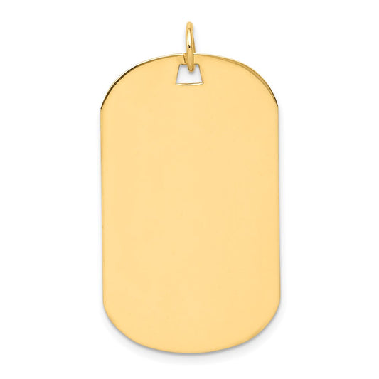 14k Plain .035 Gauge Engraveable Dog Tag Disc Charm