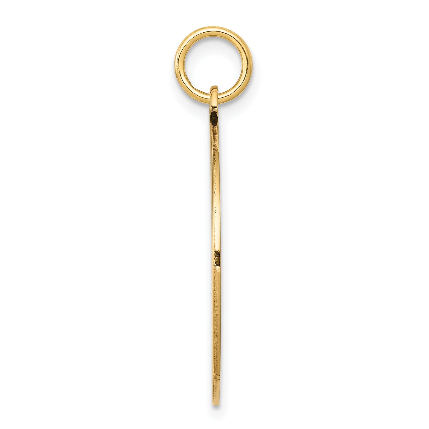 14k with Black Enamel Edge .027 Gauge Round Engravable 23mm Disc Charm