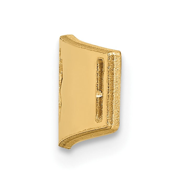 14k Polished 24x7mm Centered Red Epoxy Enameled Medical ID Soft Diamond Shape Plate # 816