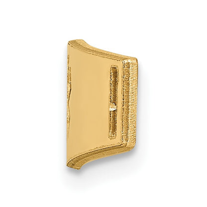 14k Polished 24x7mm Centered Red Epoxy Enameled Medical ID Soft Diamond Shape Plate # 816