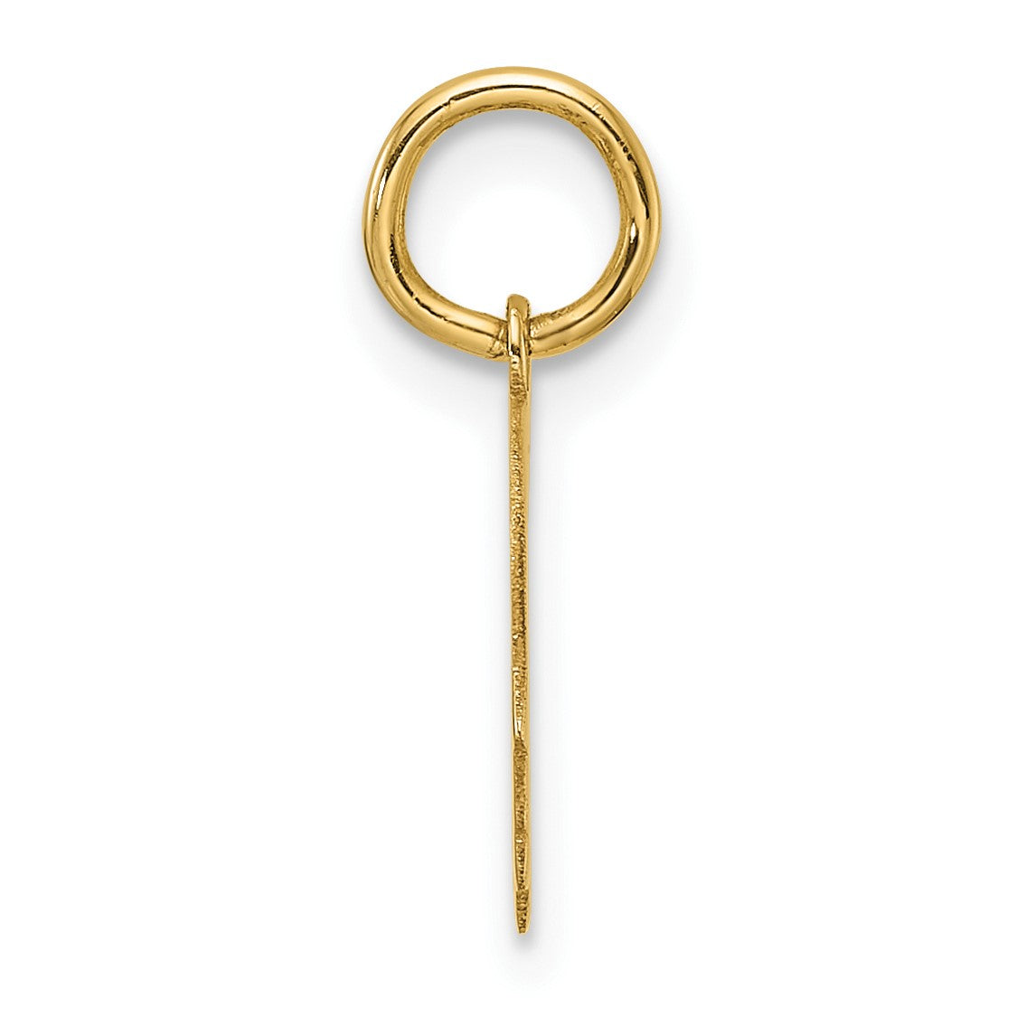 14k Plain Small .013 Gauge Facing Right Engravable Boy Head Charm