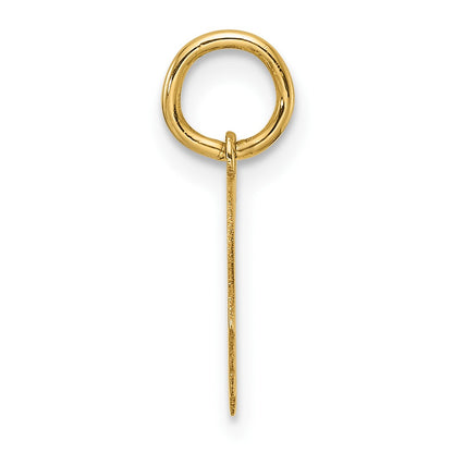 14k Plain Small .013 Gauge Facing Right Engravable Boy Head Charm