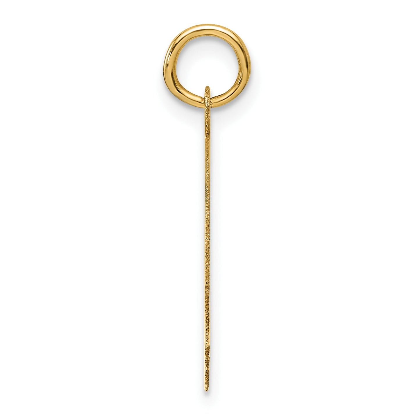 14k Plain Medium .013 Gauge Facing Right Engravable Boy Head Charm