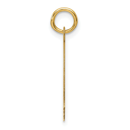 14k Plain Medium .013 Gauge Facing Right Engravable Boy Head Charm