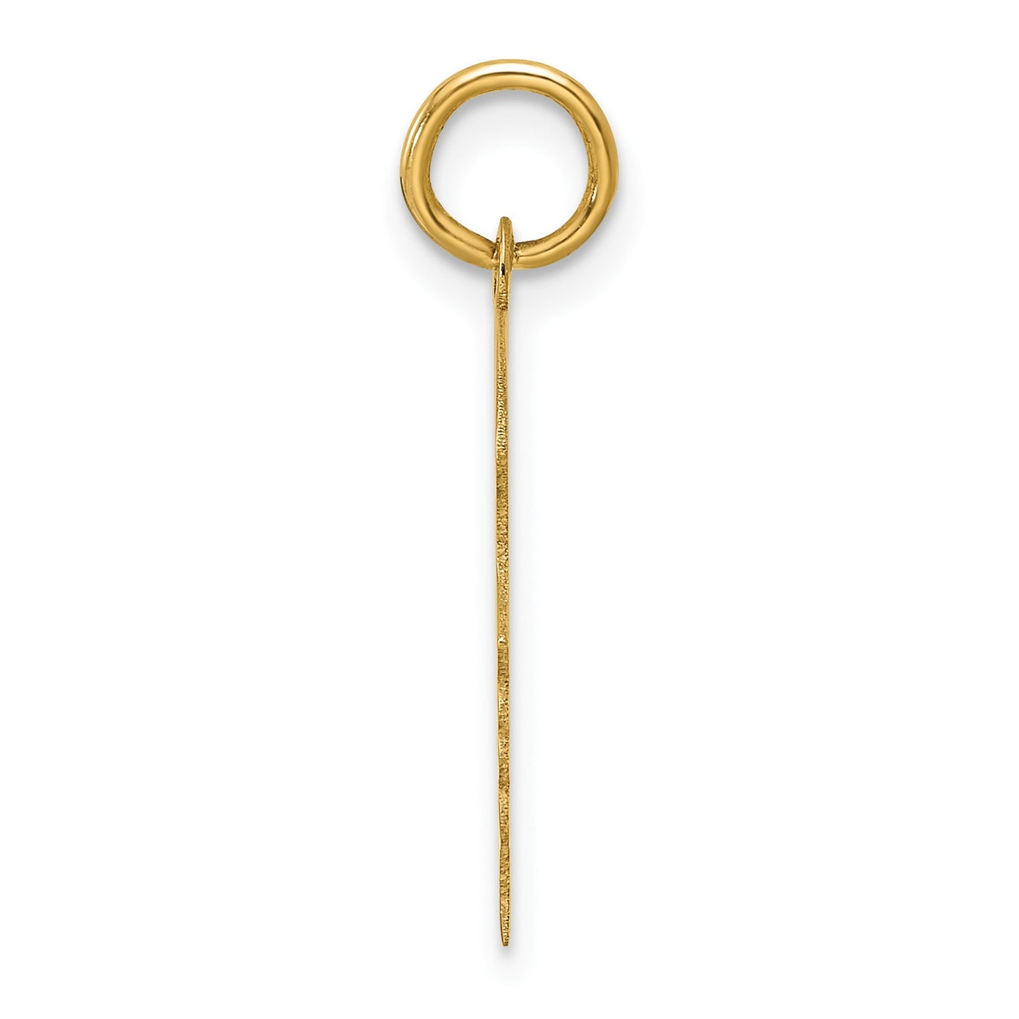 14k Plain Medium .013 Gauge Facing Right Engravable Girl Head Charm