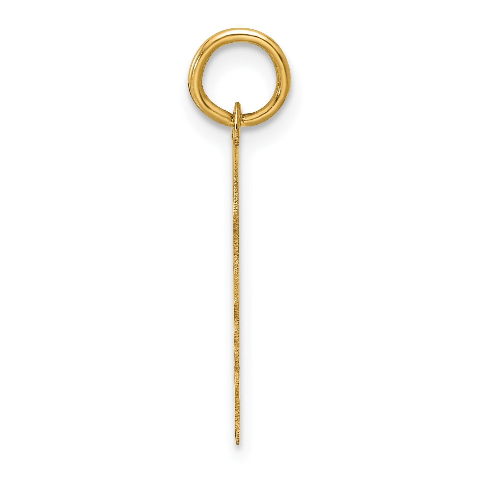 14k Plain Medium .013 Gauge Facing Right Engravable Girl Head Charm