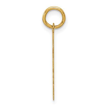 14k Plain Medium .013 Gauge Facing Right Engravable Girl Head Charm