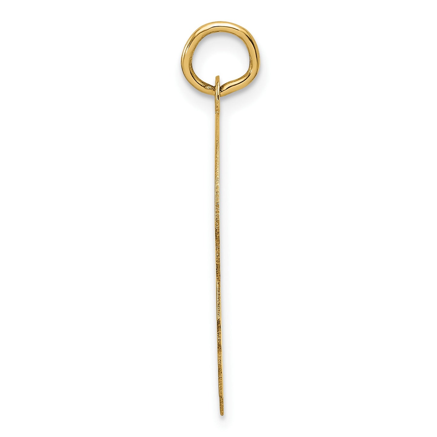 14k Plain Medium .013 Gauge Facing Right Engravable Boy Head Charm