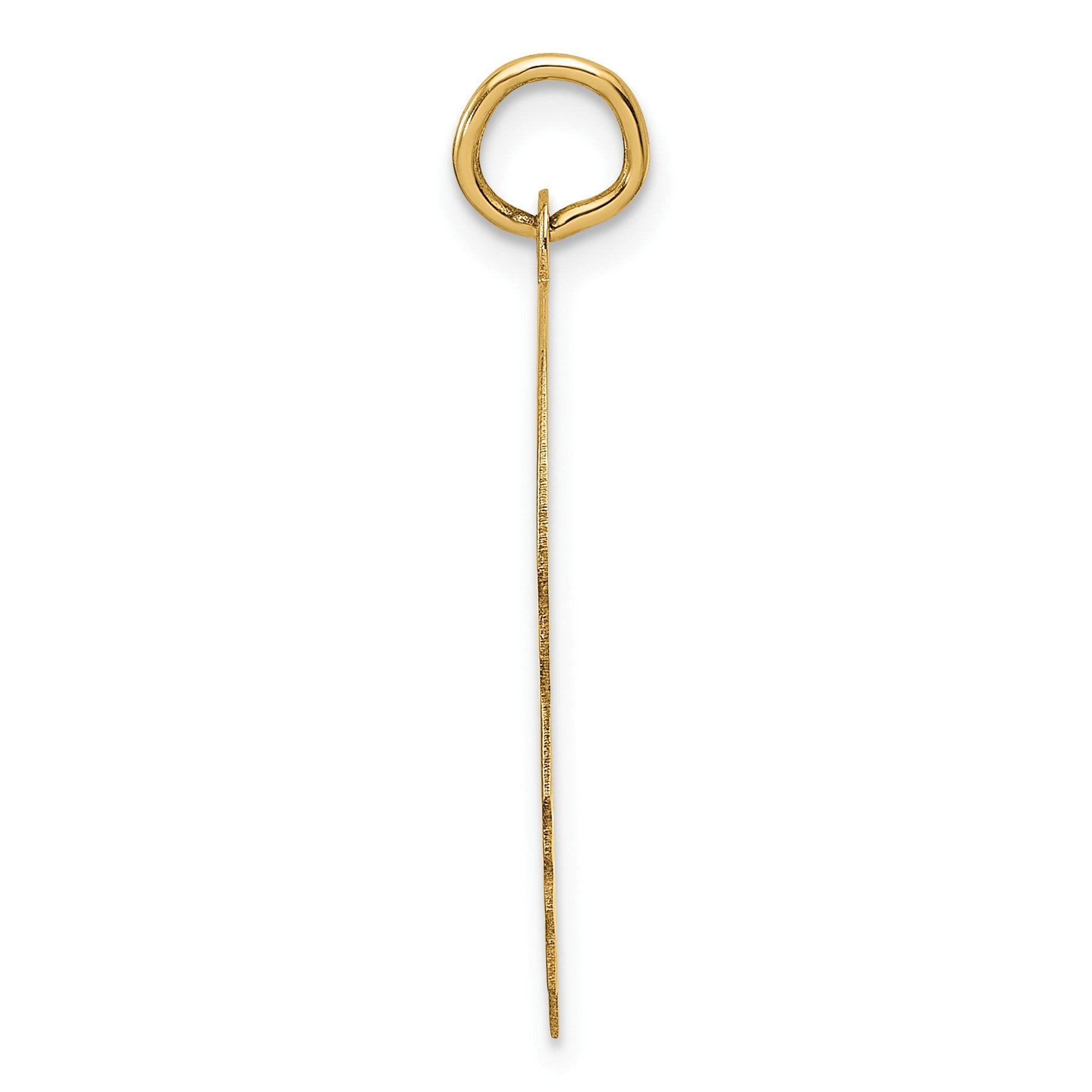 14k Plain Medium .013 Gauge Facing Right Engravable Boy Head Charm