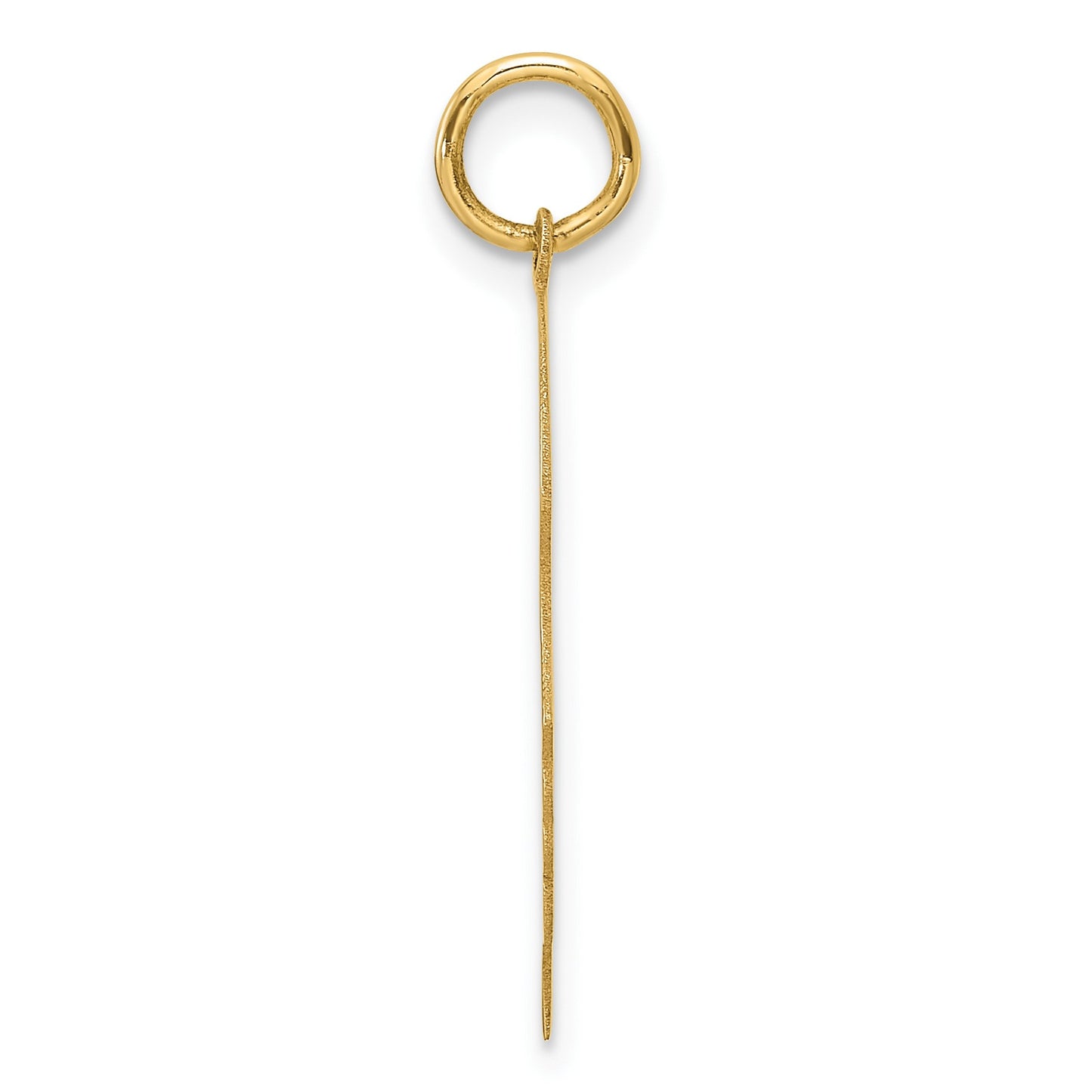 14k Plain Medium .013 Gauge Facing Right Engravable Girl Head Charm