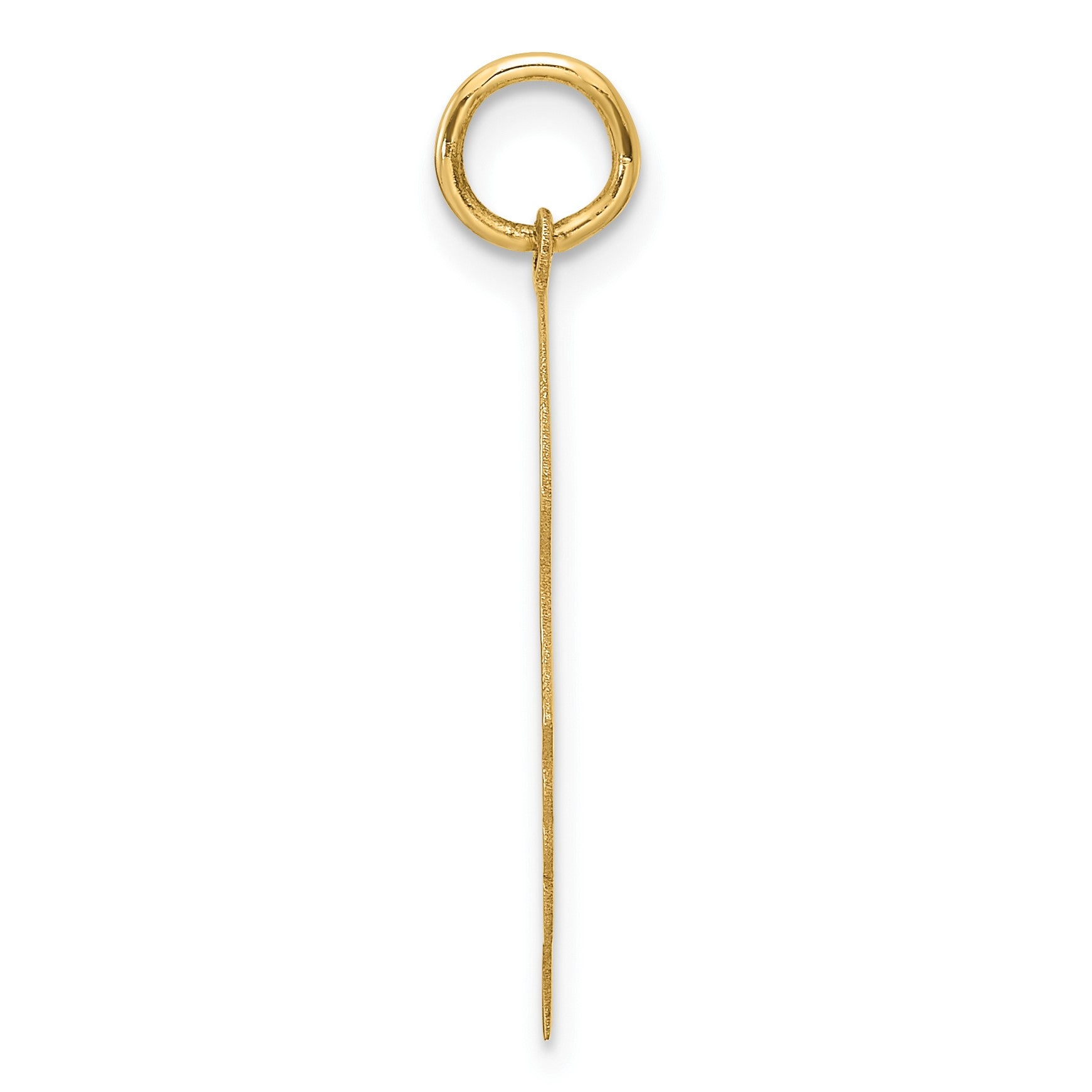 14k Plain Medium .013 Gauge Facing Right Engravable Girl Head Charm
