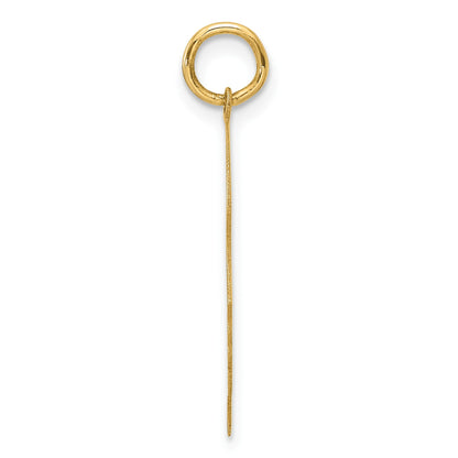 14k Plain Medium .013 Gauge Facing Right Engravable Girl Head Charm