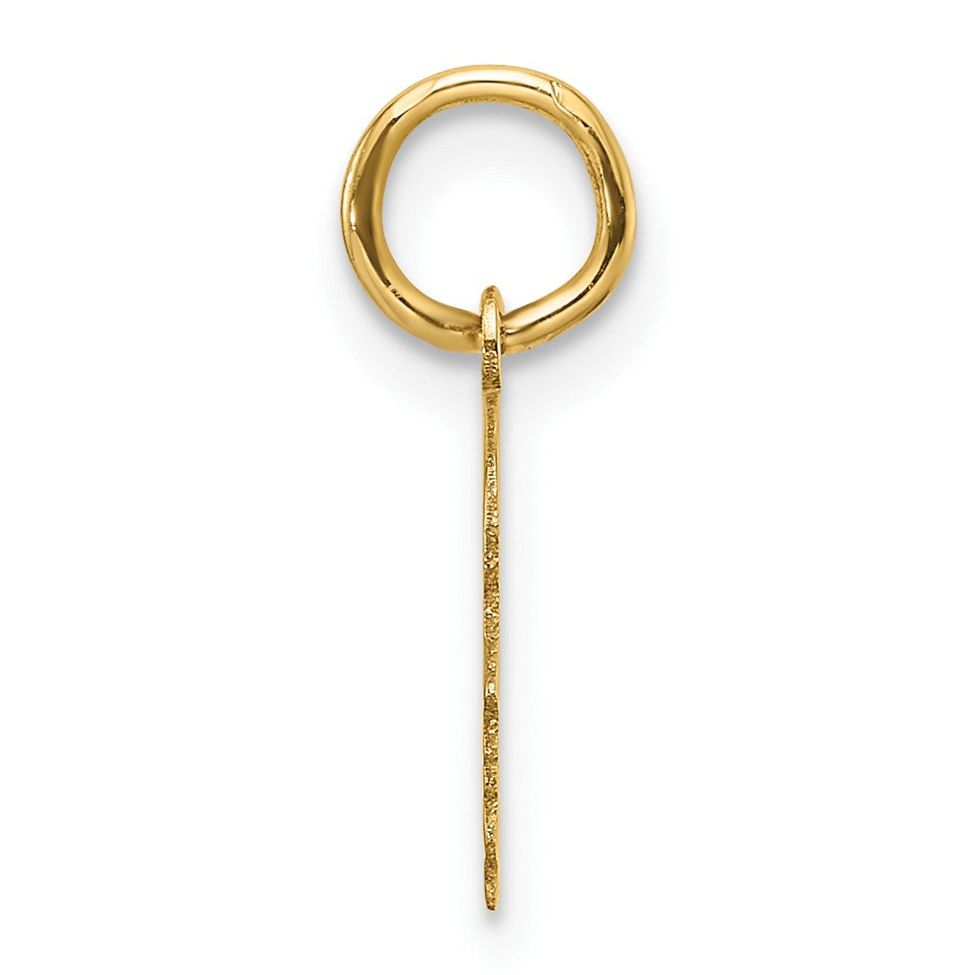 14k Plain Small .013 Gauge Facing Left Engravable Boy Head Charm
