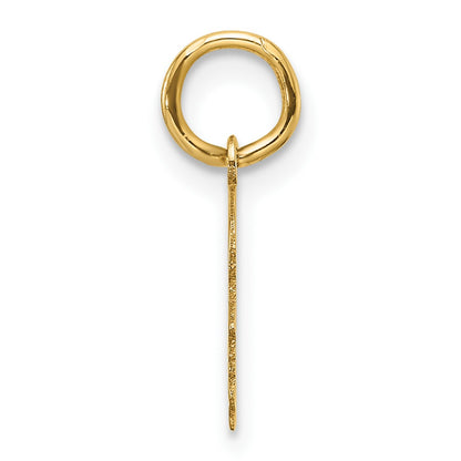 14k Plain Small .013 Gauge Facing Left Engravable Boy Head Charm