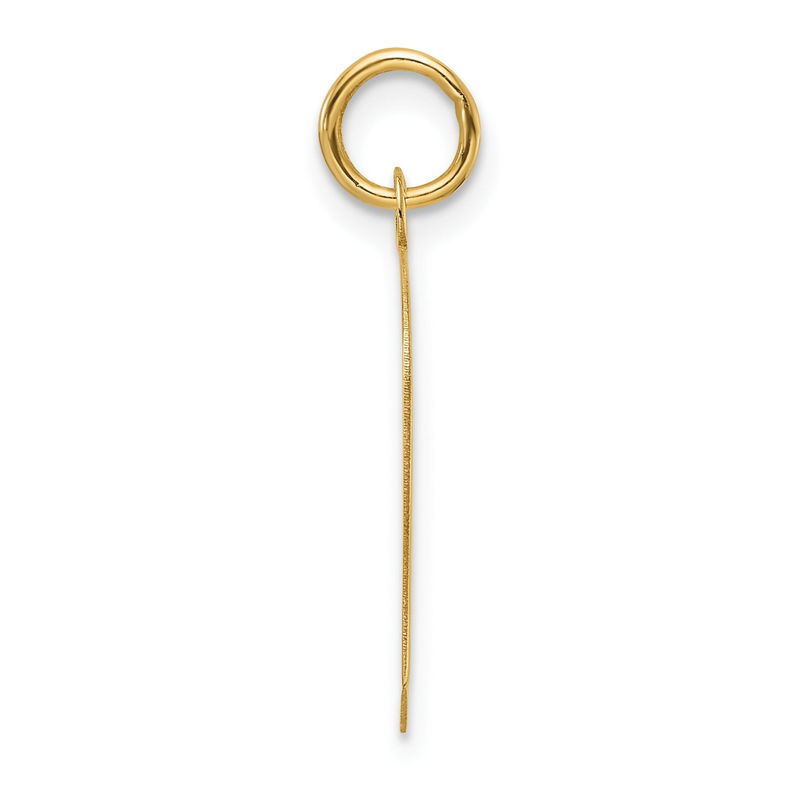 14k Plain Medium .013 Gauge Facing Left Engravable Boy Head Charm